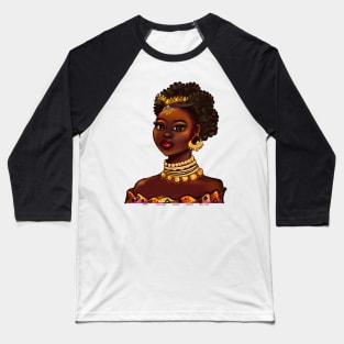 African American queen melanin black woman Baseball T-Shirt